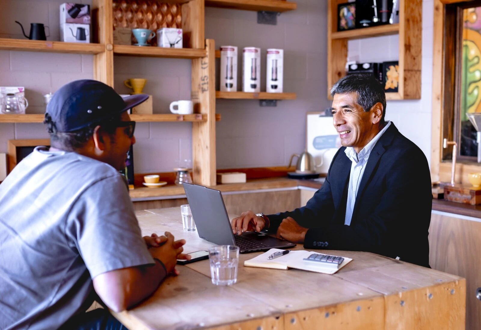 Advisor meeting client
