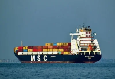 Shipping containers at port
